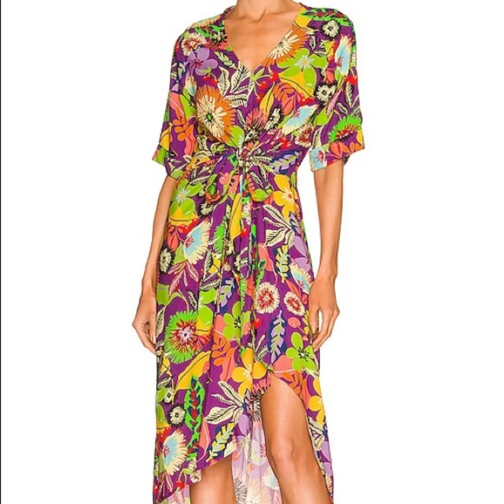 ๐ NWT Le Superbe | Floral Gypsy Muse Midi Dress | Cherry Lotus Land ๐ Revolve - Picture 5 of 16
